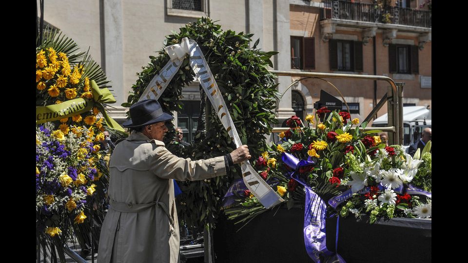 &nbsp;Pannella, l'addio a Piazza Navona (agf)