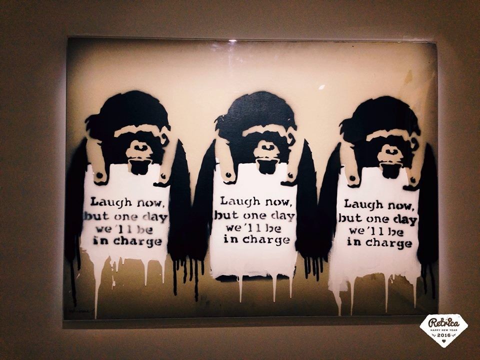 Le opere di Banksy in mostra a Roma a Palazzo Cipolla