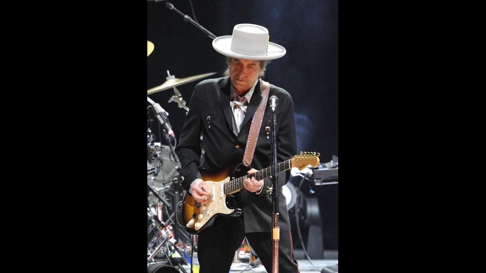 Bob Dylan in un concerto a Citta' del Messico, 2008 (Afp)