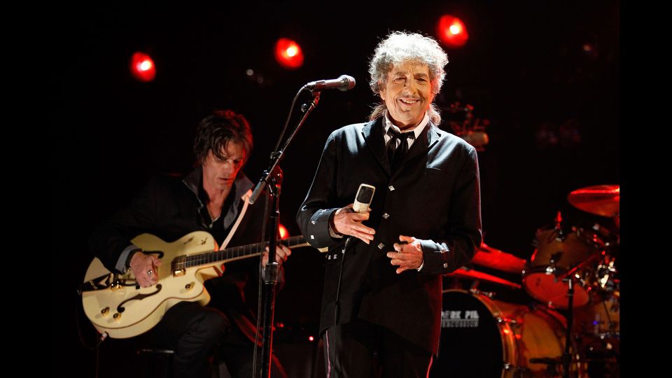 Bob Dylan al Movie Awards Choicei di Los Angeles, 12 gennaio 2012 (Afp)