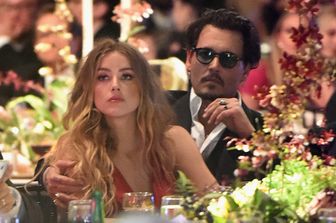 Amber Heard e Johnny Depp all'Art of Elysium. Heaven Gala 2016 a Culver City, California (Afp)