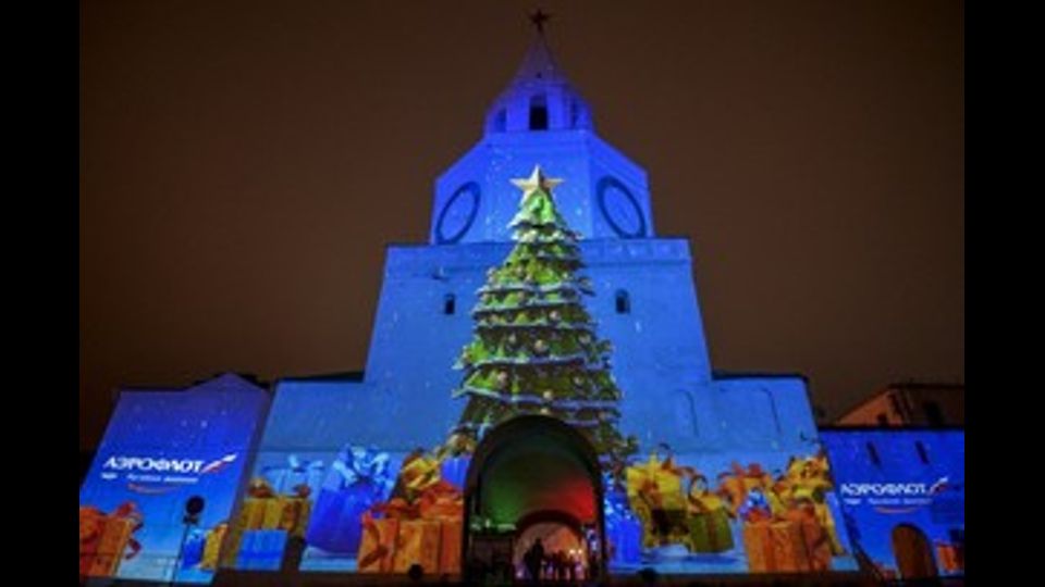 &nbsp;La Torre del Cremlino di Kazan in Russia (foto Afp)