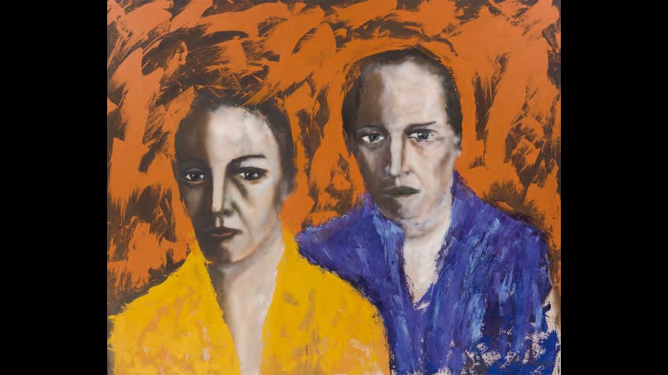 Solitudine 2, 2014, tecnica mista su tela, 100 x 120 cm&nbsp;