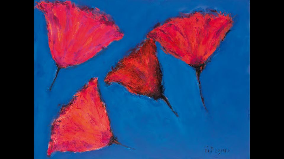 Red flowers, 2014, olio su tela, 60 x 80 cm&nbsp;