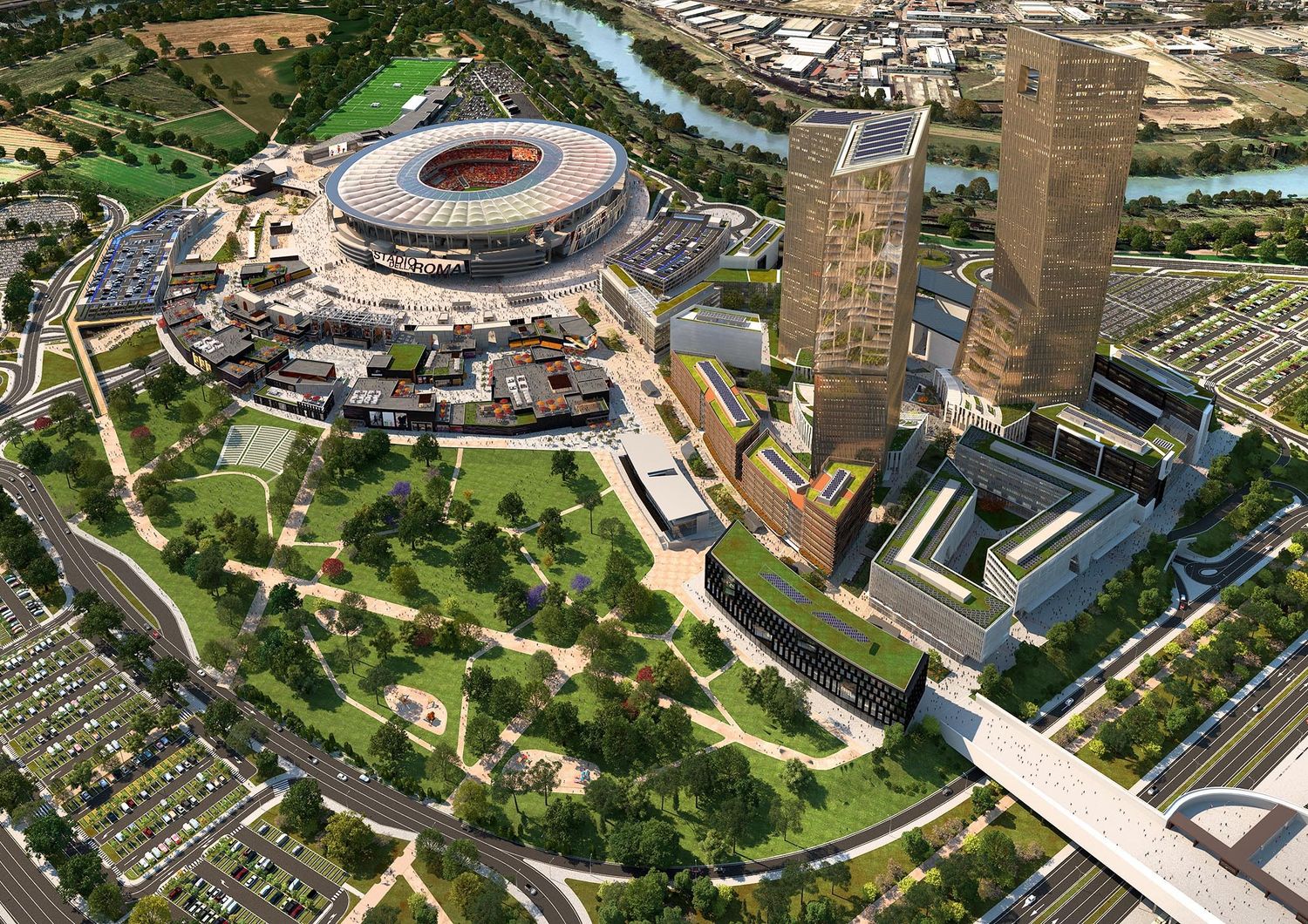 Stadio della Roma: il progetto definitivo Tor di Valle consegnato a Roma Capitale e Regione Lazio&nbsp;