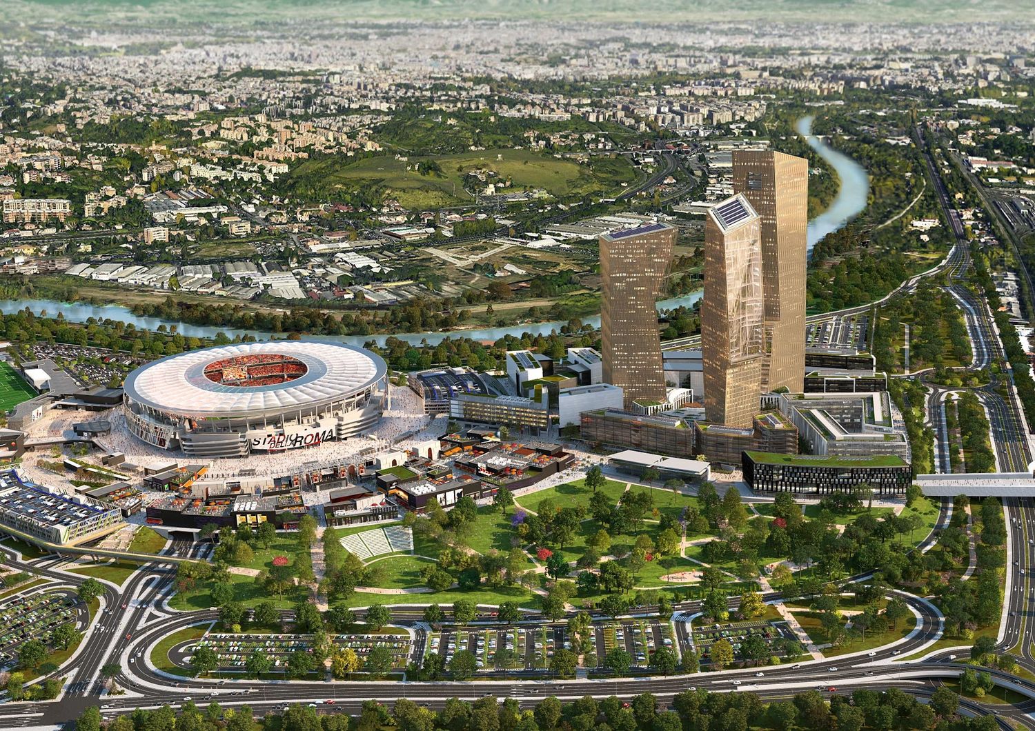 Stadio della Roma: il progetto definitivo Tor di Valle consegnato a Roma Capitale e Regione Lazio&nbsp;