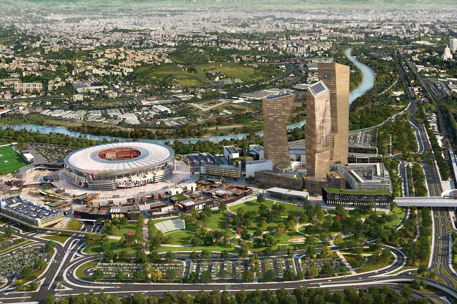 Stadio della Roma: il progetto definitivo Tor di Valle consegnato a Roma Capitale e Regione Lazio&nbsp;