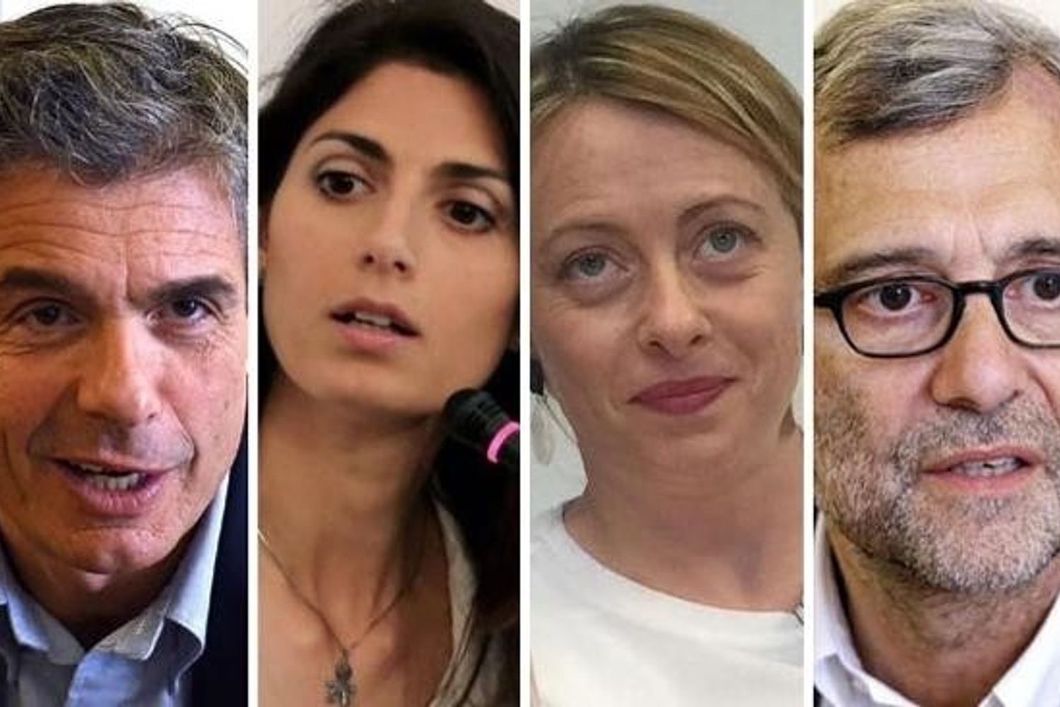 ROMA  -- Alfio Marchini, Simona Raggi, Giorgia Meloni, Robertp Giachetti 2