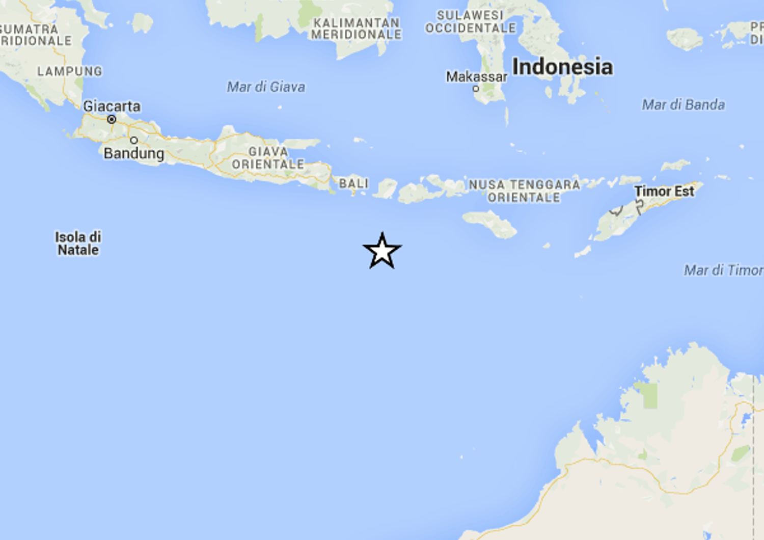 &nbsp;Terremoto a Bali Giacarta - ingv