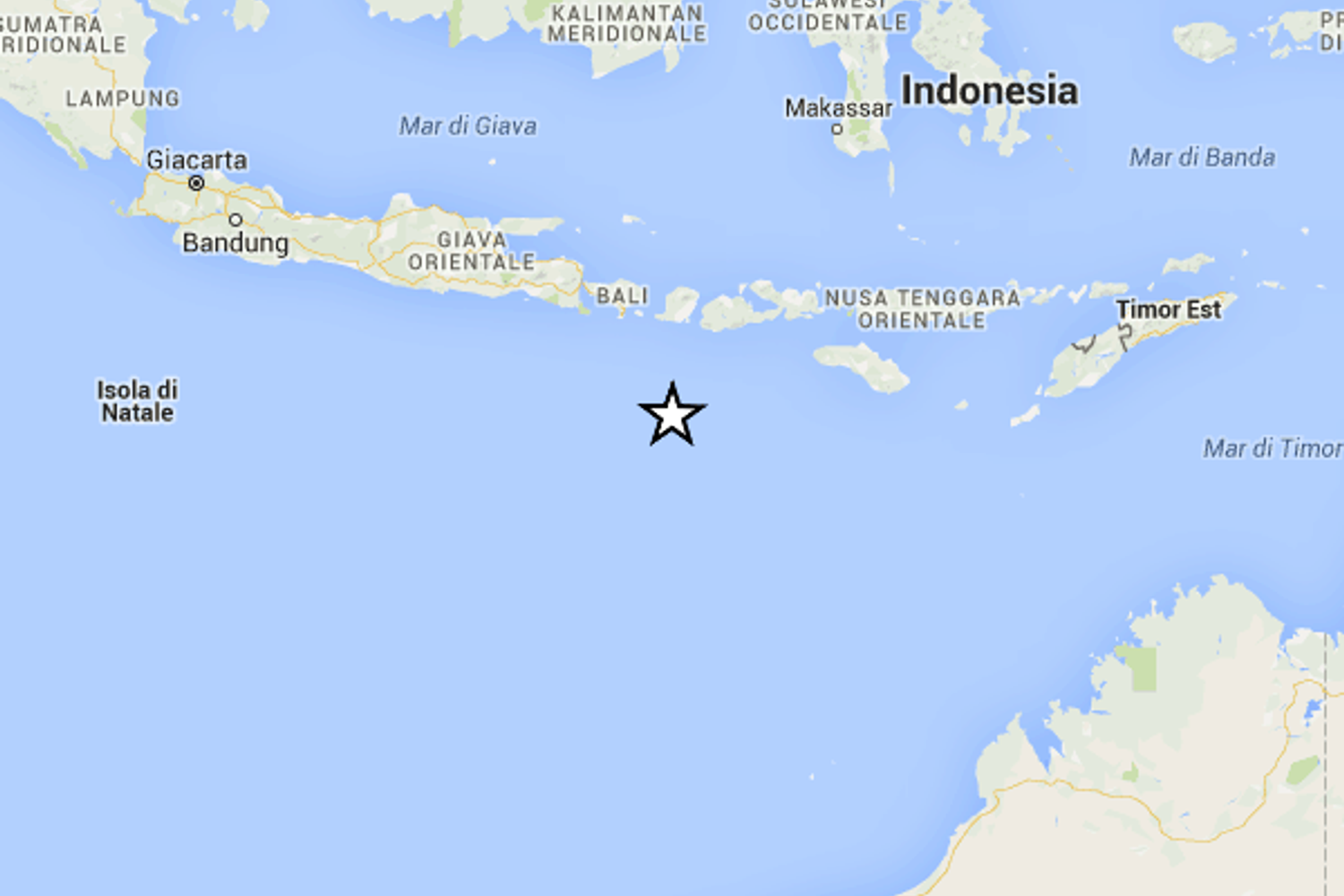 &nbsp;Terremoto a Bali Giacarta - ingv