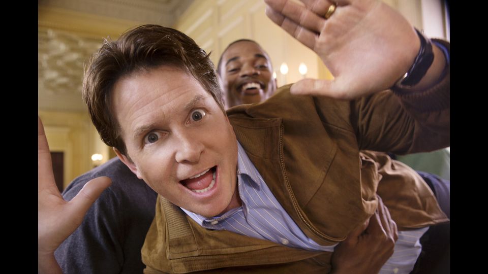 2013: l'attore durante le riprese della serie tv &quot;Michael J. Fox Show&quot; (Afp)