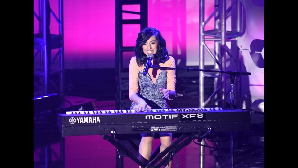 Christina Grimmie al &quot;Trending Fourth Annual Tubeathon&quot; il 20 Aprile 2016, Burbank (Afp)&nbsp;