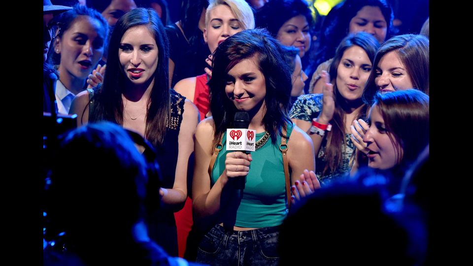 Il 26 agosto del 2014 Christina Grimmie interviene sul palco con i Maroon 5 a Burbank, in California &nbsp;