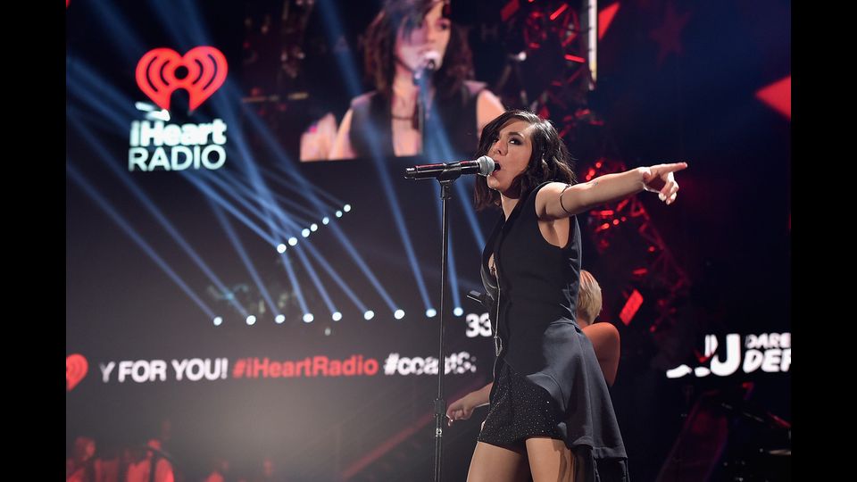 &nbsp;Las Vegas, Christina Grimmie si esibisce sul palco degli iHeartRadio Festival 2015 Musica al MGM Grand Garden Arena, il 18 settembre 2015 a Las Vegas, Nevada (Afp)&nbsp;