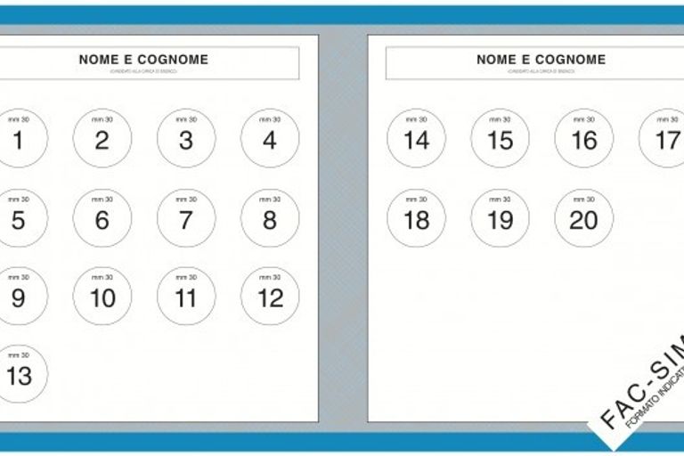 &nbsp;scheda elettorale fac-simile