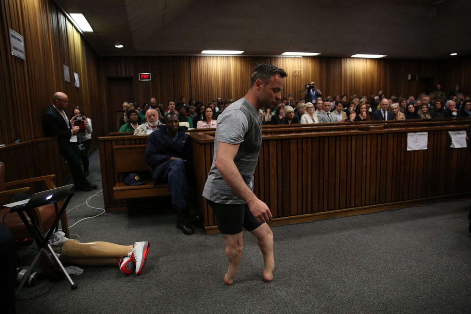 &nbsp;Oscar Pistorius in Tribunale (Afp)