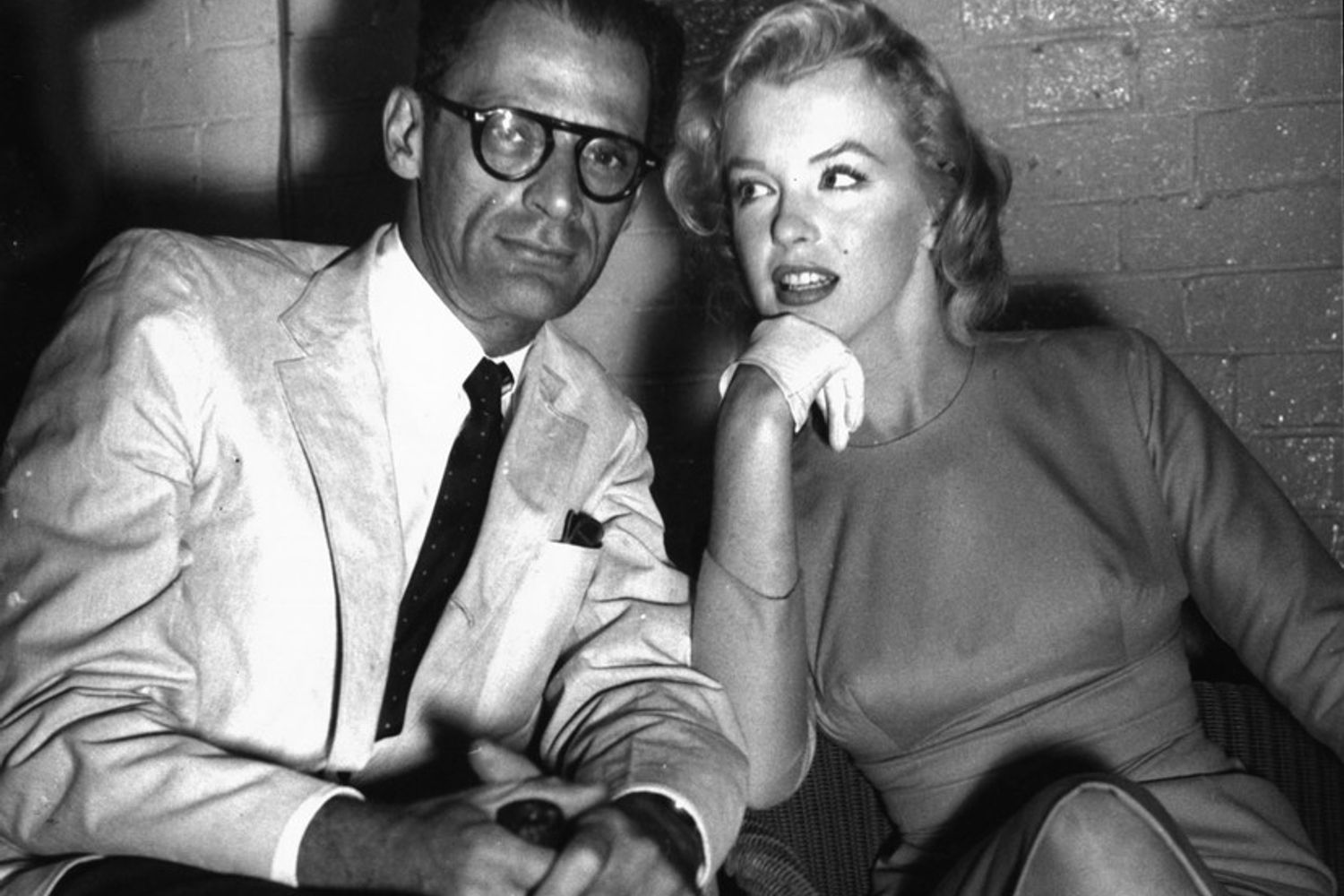 &nbsp;Marilyn Monroe ed Arthur Miller - afp
