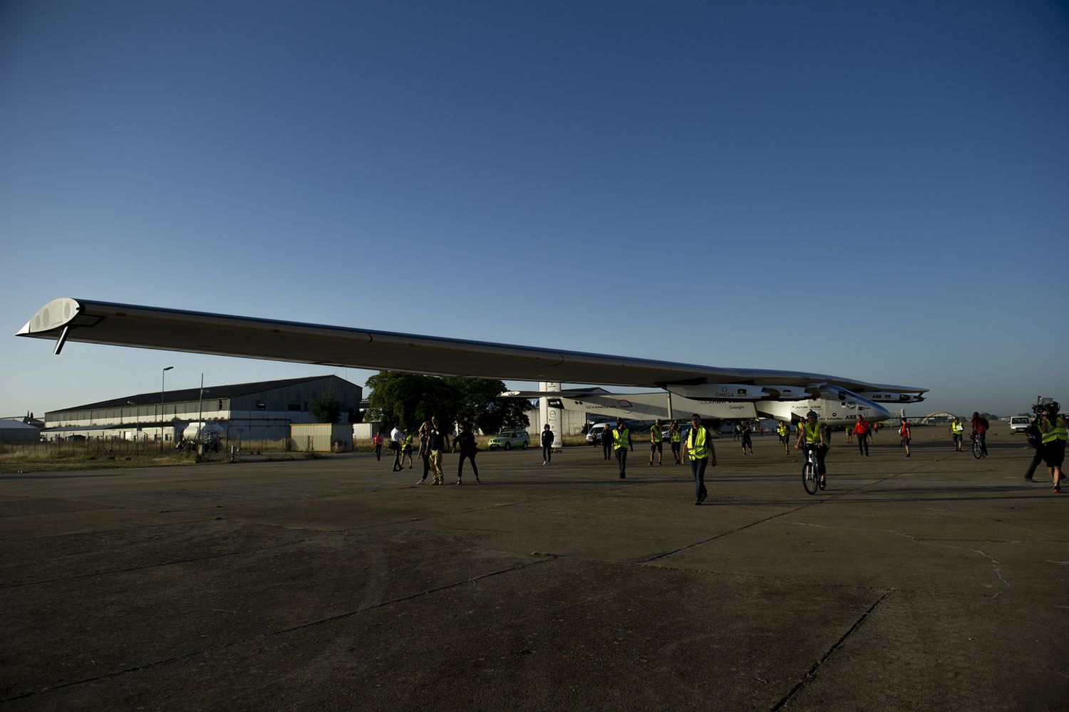 Solar Impulse atterraggio Siviglia (Afp)