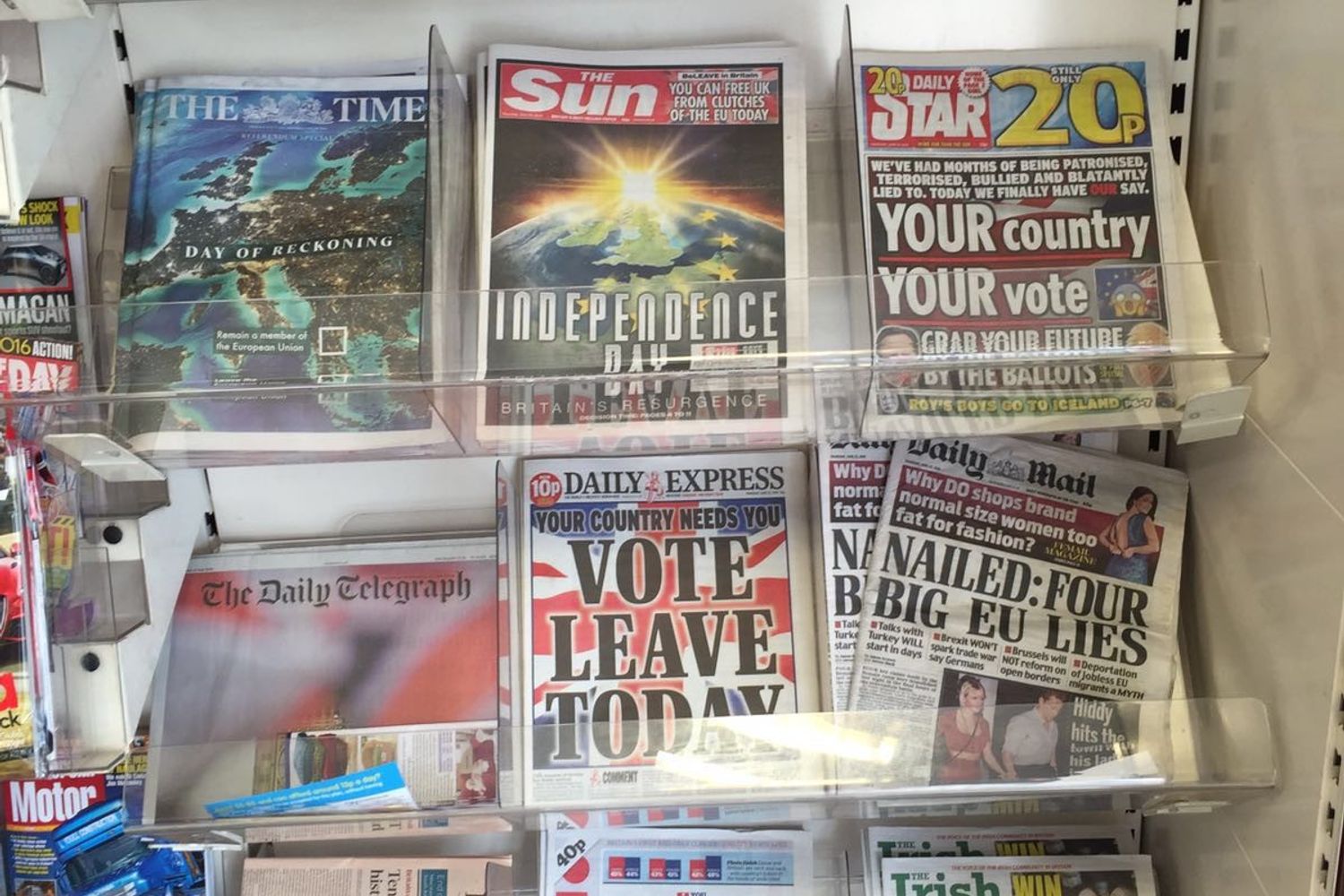 Brexit foto quotidiani inglesi&nbsp;