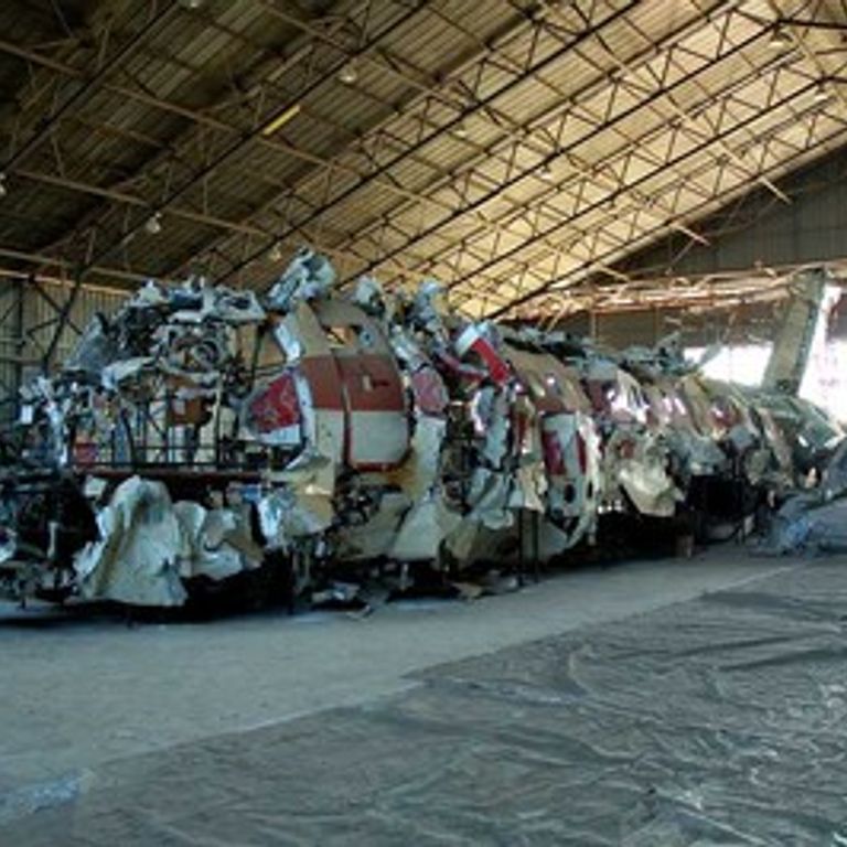 I resti del Dc-9 dell'Itavia
