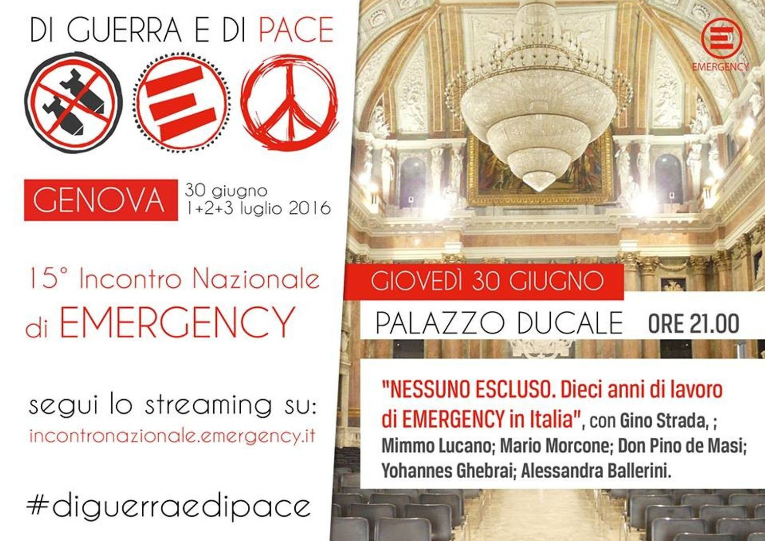 &nbsp;Emergency 15mo incontro nazionale genova palazzo ducale