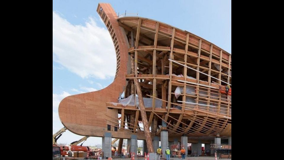 &nbsp;L'Arca di Noe', le fasi della costruzione (foto instagram arkencounter)