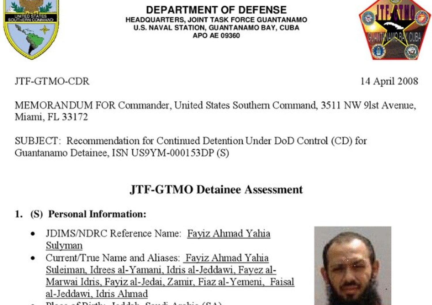 Da al Qaeda all&#39;Italia, jihadista trasferito da Guantanamo