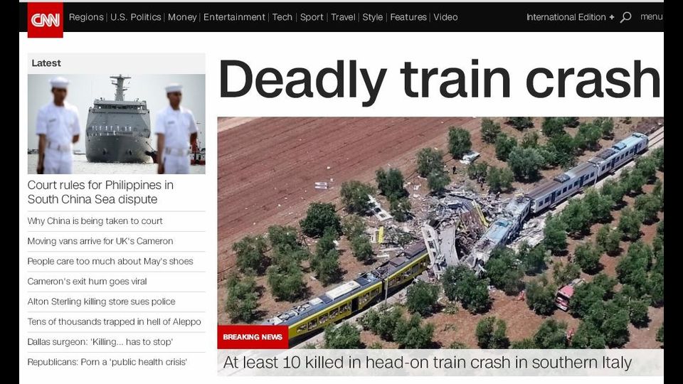 CNN - Scontro frontale mortale&nbsp;