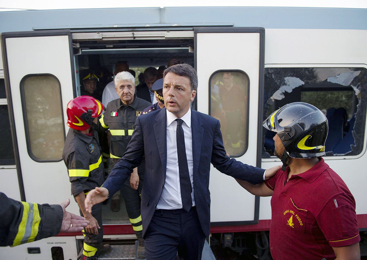 &nbsp;Renzi sul luogo incidente treni Puglia