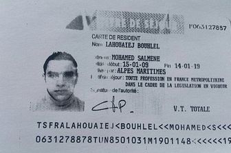 &nbsp;Carta identita' Mohamed Lahouaiej-Bouhlel strage Nizza