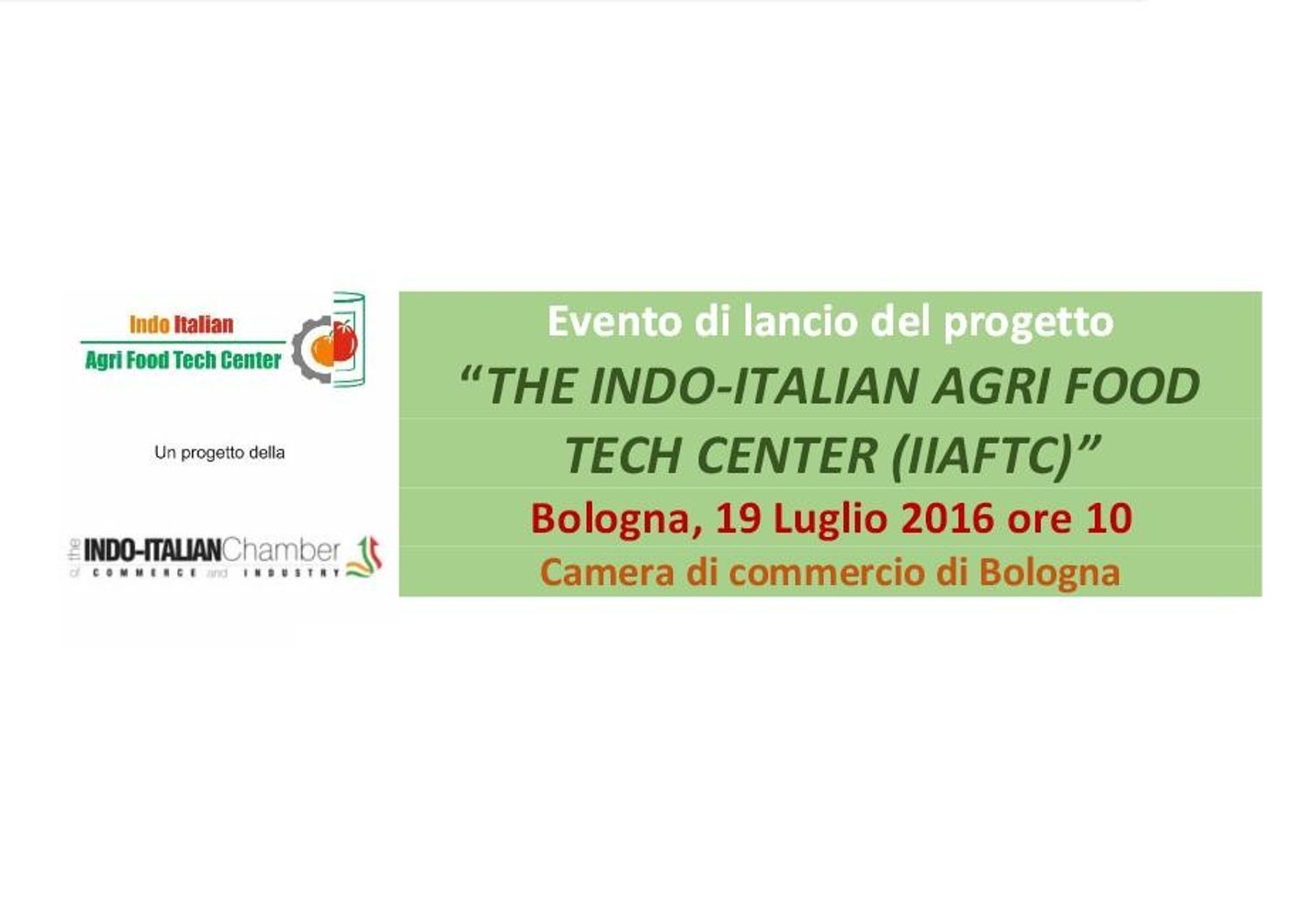 &nbsp;Unioncamere Bologna Emilia romagna e camera di commercio India &nbsp;piattaforma The Indo-Italian Agri Food Tech Center - sito
