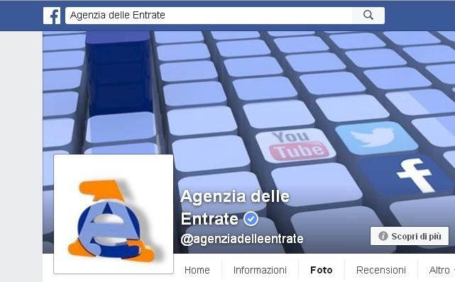 &nbsp;Agenzia delle entrate su fb - fb