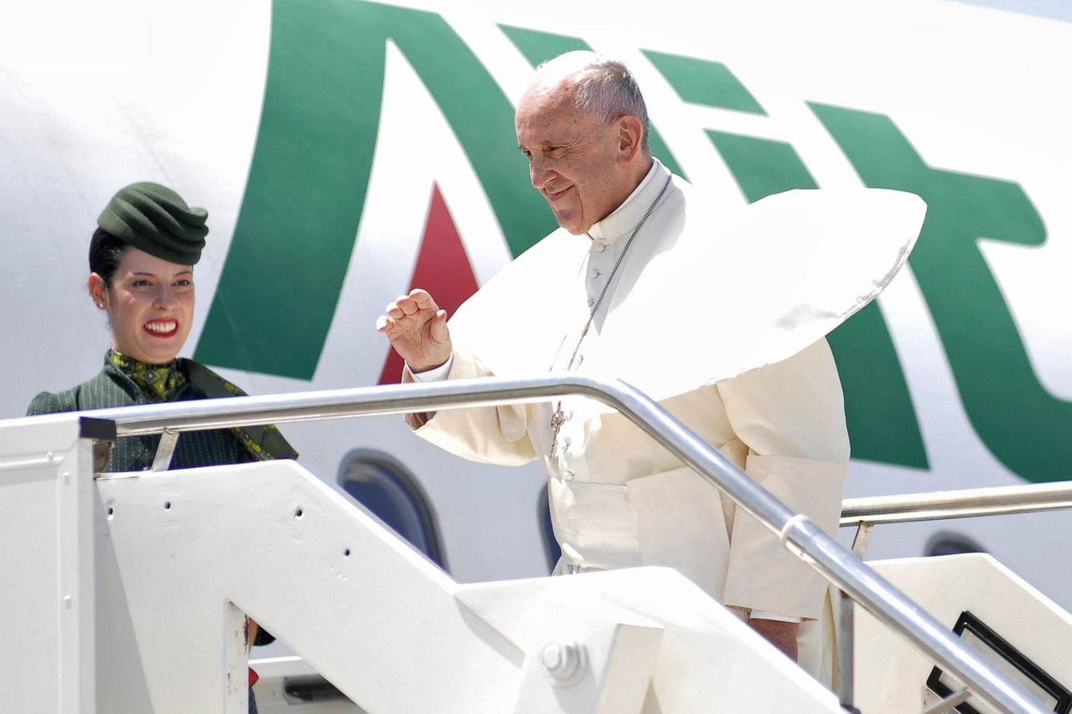 &nbsp;Papa Francesco in viaggio per Cracovia
