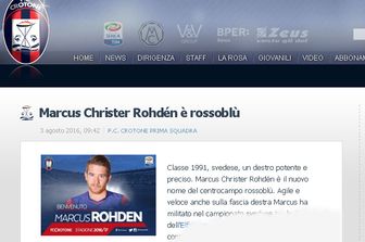 Marcus Christer Rohden (sito Crotone)&nbsp;