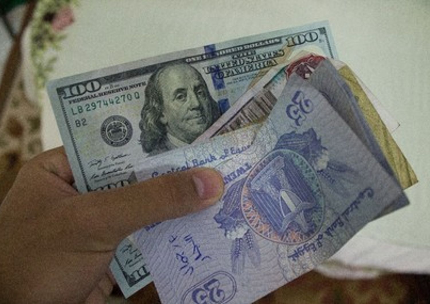 &nbsp;dollari e lira sterlina egiziana (Afp)