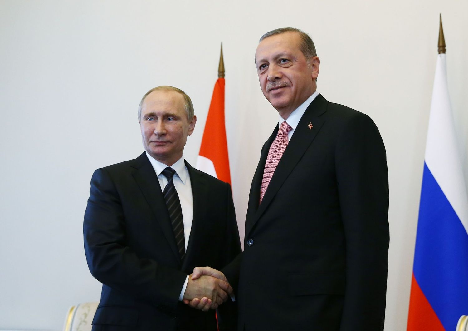 &nbsp;Vladimir Putin e Recep Tayyip Erdogan (Afp)