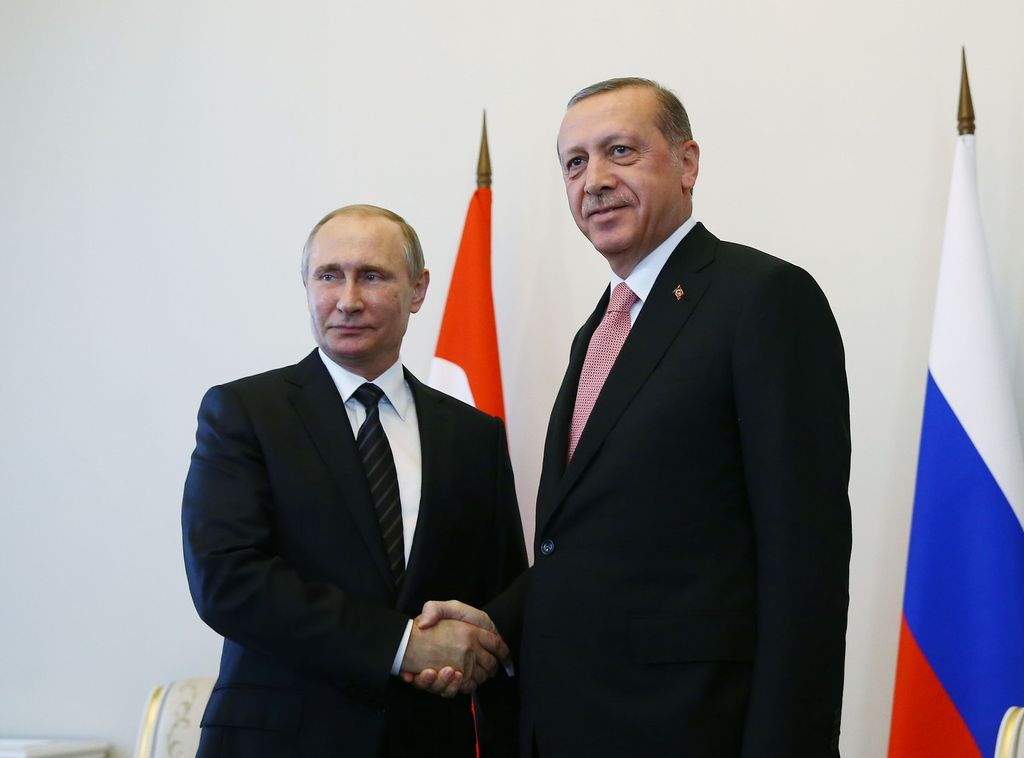 &nbsp;Vladimir Putin e Recep Tayyip Erdogan (Afp)
