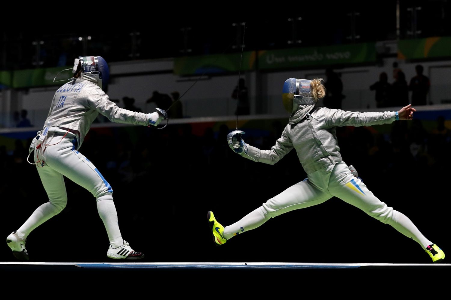 Sciabola femminile a squadre - Italia-Ucraina - Loreta Gulotta contro&nbsp;Olga Kharlan (Afp)