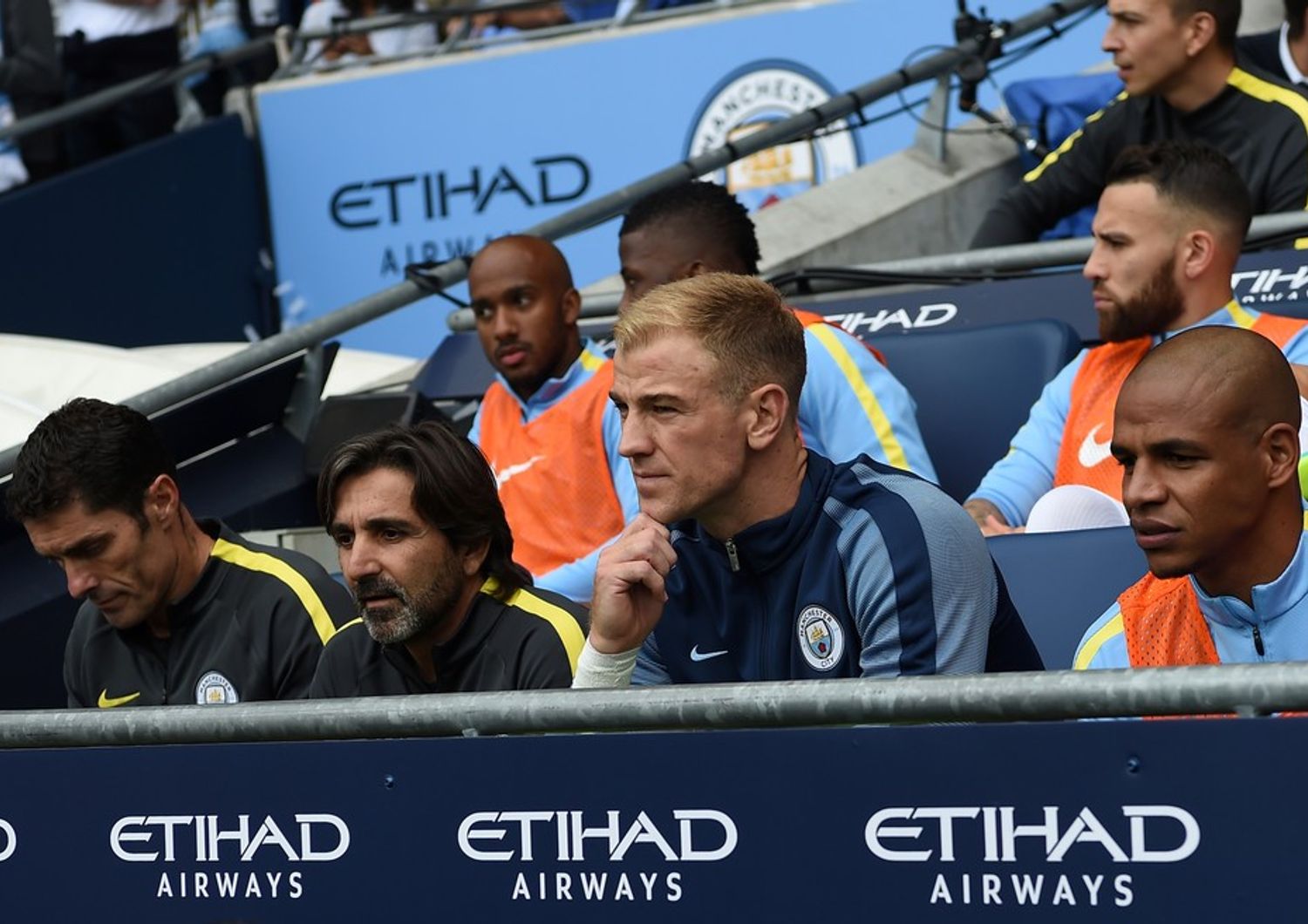 &nbsp;Manchester City - Joe Hart in panchina (Afp)