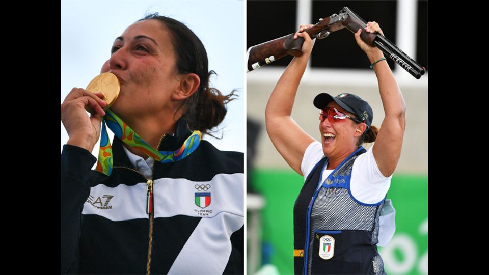 Diana Bacosi, medaglia d'oro nel tiro a volo. Specialit&agrave; skeet (Afp)&nbsp;