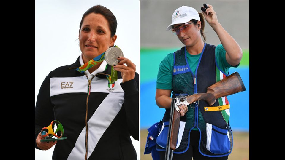 Chiara Cainero, medaglia d'argento nel tiro a volo. Specialit&agrave; skeet (Afp)&nbsp;