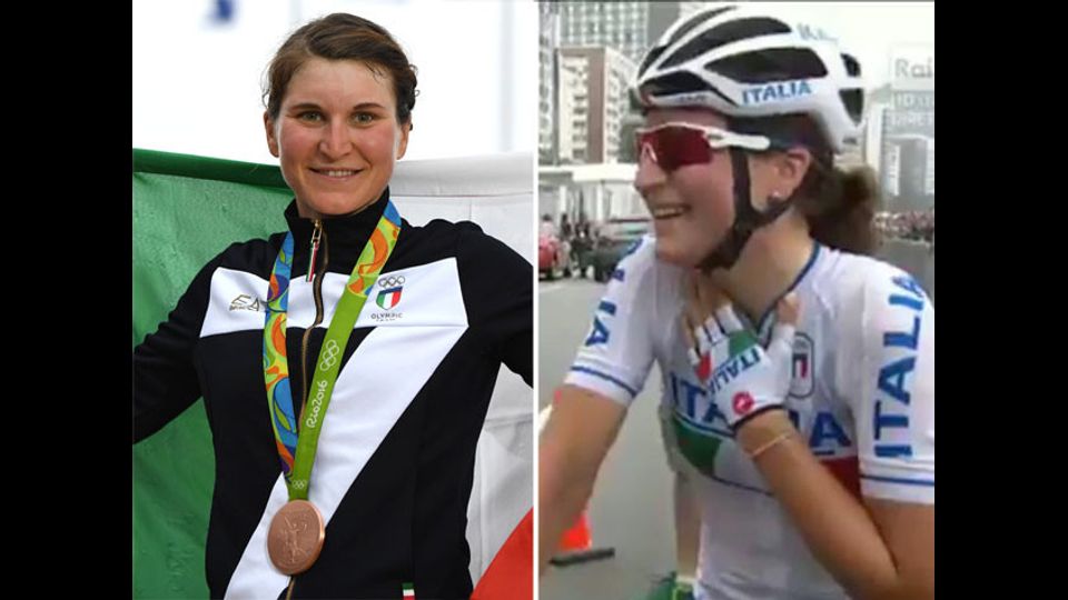 Elisa Longo Borghini, medaglia di bronzo nel ciclismo su strada (Afp)&nbsp;