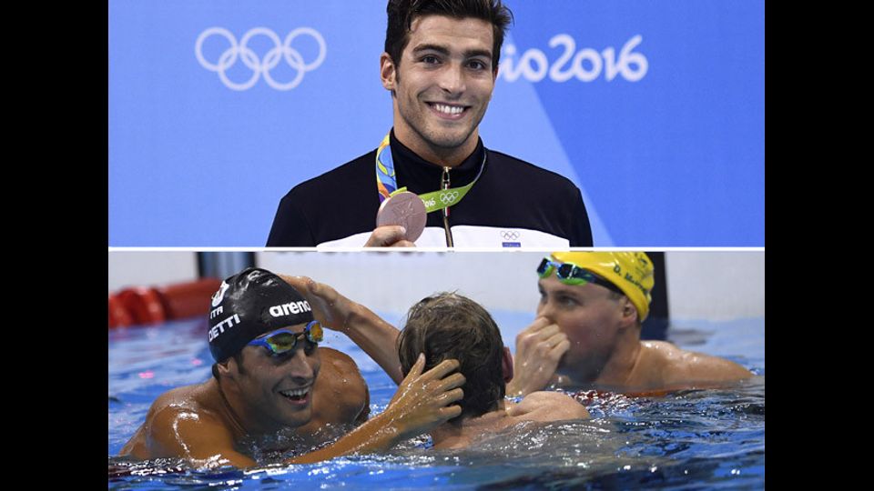 Gabriele Detti, medaglia di bronzo nei 400 stile libero individuale (Afp)&nbsp;