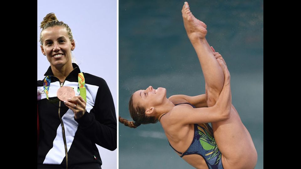 Tania Cagnotto, medaglia di bronzo nei tuffi individuale (Afp)&nbsp;