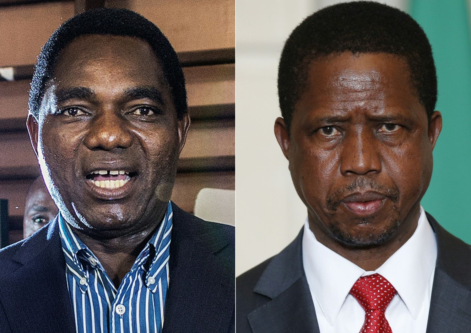 Zambia - Hakainde Hichilema ed Edgar Lungu (Afp)