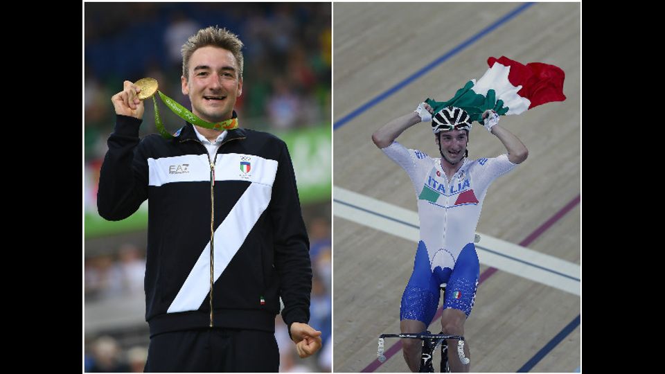 &nbsp;Elia Viviani, medaglia d'oro nell'omnium del ciclopista (Afp)