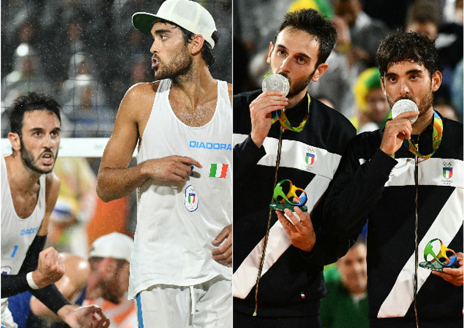 Paolo Nicolai e Daniele Lupo  medaglia d'argento al Beach volley(Afp)&nbsp;