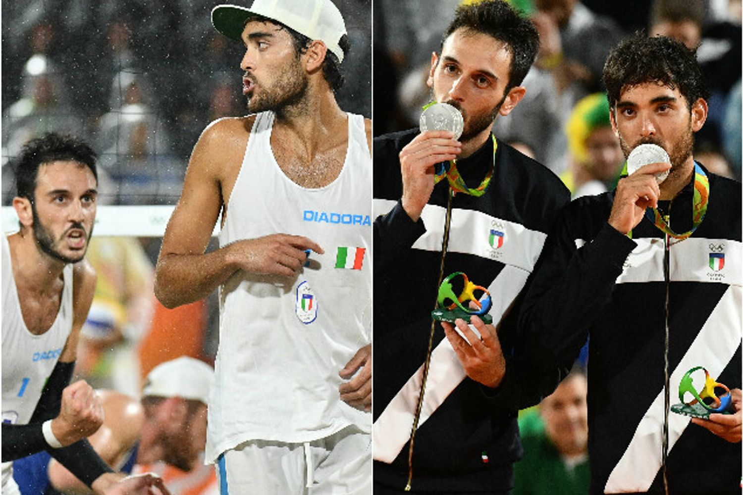 Paolo Nicolai e Daniele Lupo  medaglia d'argento al Beach volley(Afp)&nbsp;