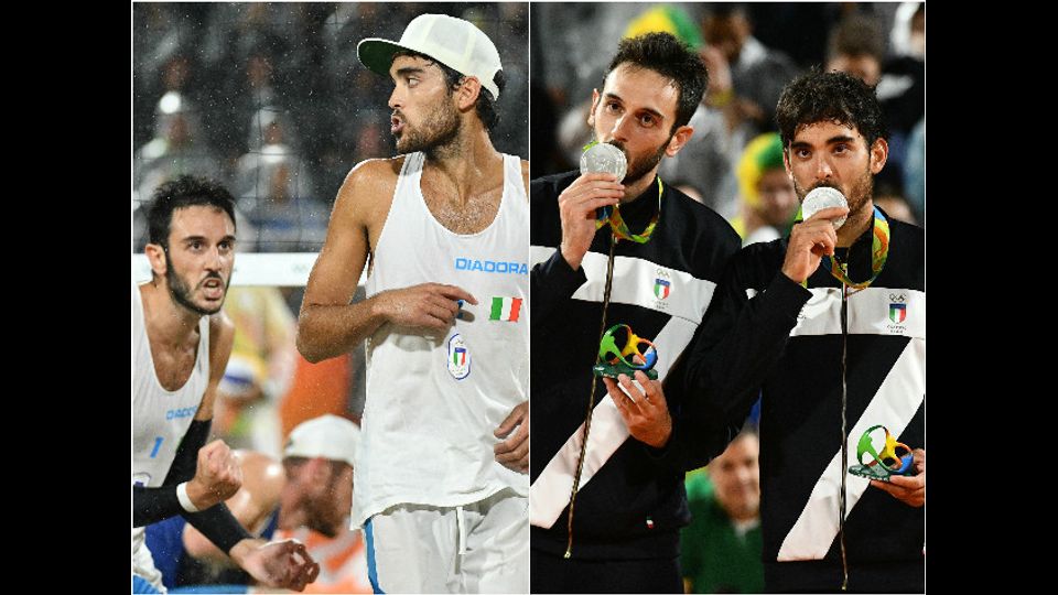 Paolo Nicolai e Daniele Lupo  medaglia d'argento al Beach volley(Afp)&nbsp;