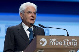 Il Presidente Sergio Mattarella durante il suo intervento alla cerimonia di inaugurazione della XXXVII edizione del Meeting per l'amicizia fra i popoli